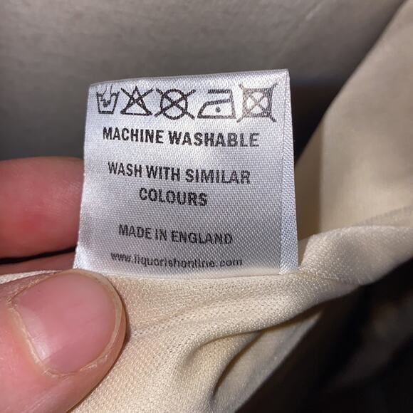 Liquorish Maxi Crinkled Wrap Dress Beige NWT Sz 8 Polyester Short Sleeve - Picture 8 of 12